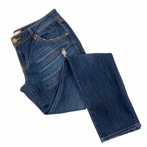 CABI DISTRESSED SKINNY BOYFRIEND 5-POCKET JEANS STYLE 3045 SIZE 6